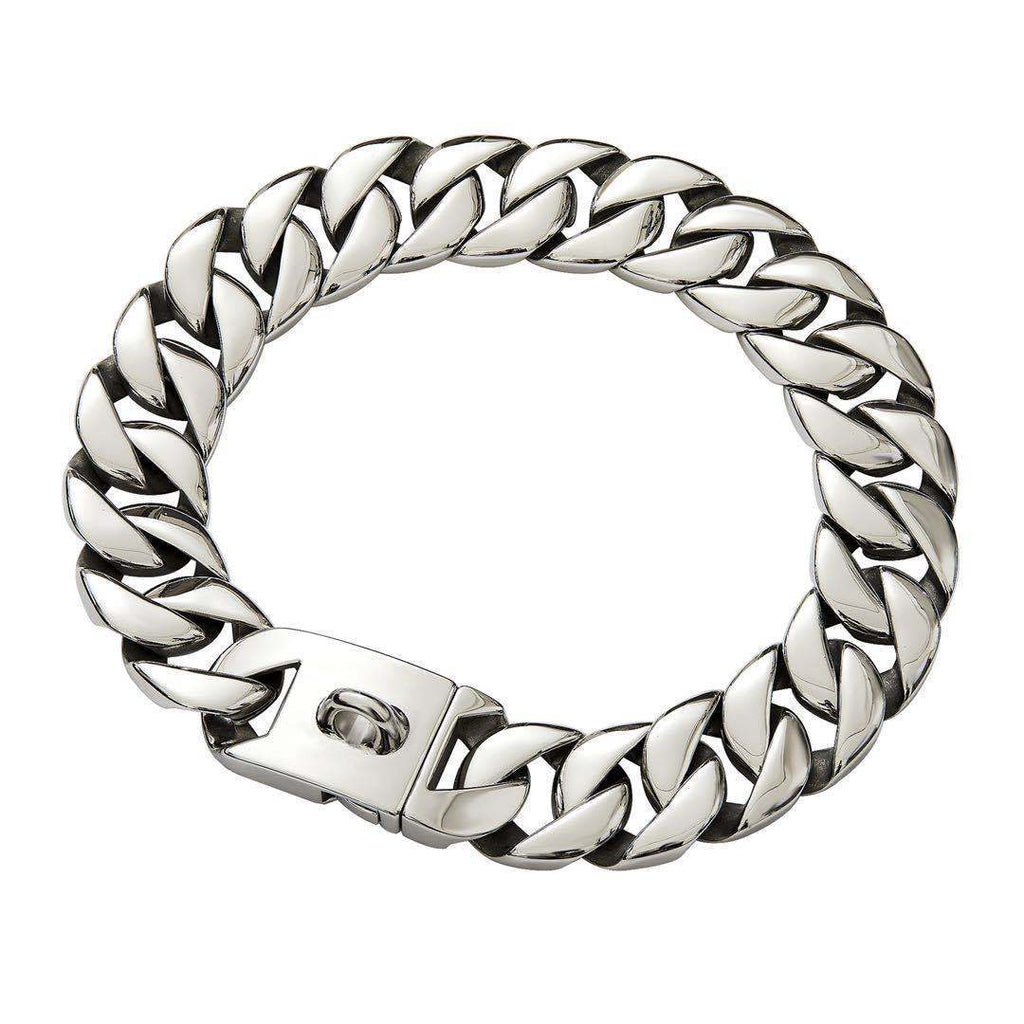 32mm-thick Stainless Steel Pet Dog Necklace Collar
