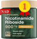 Liposomal Nicotinamide Riboside 900mg Resveratrol & Quercetin – NAD Supplement Plus for Anti Aging, Cellular Energy & Improve Health- 80 Capsules