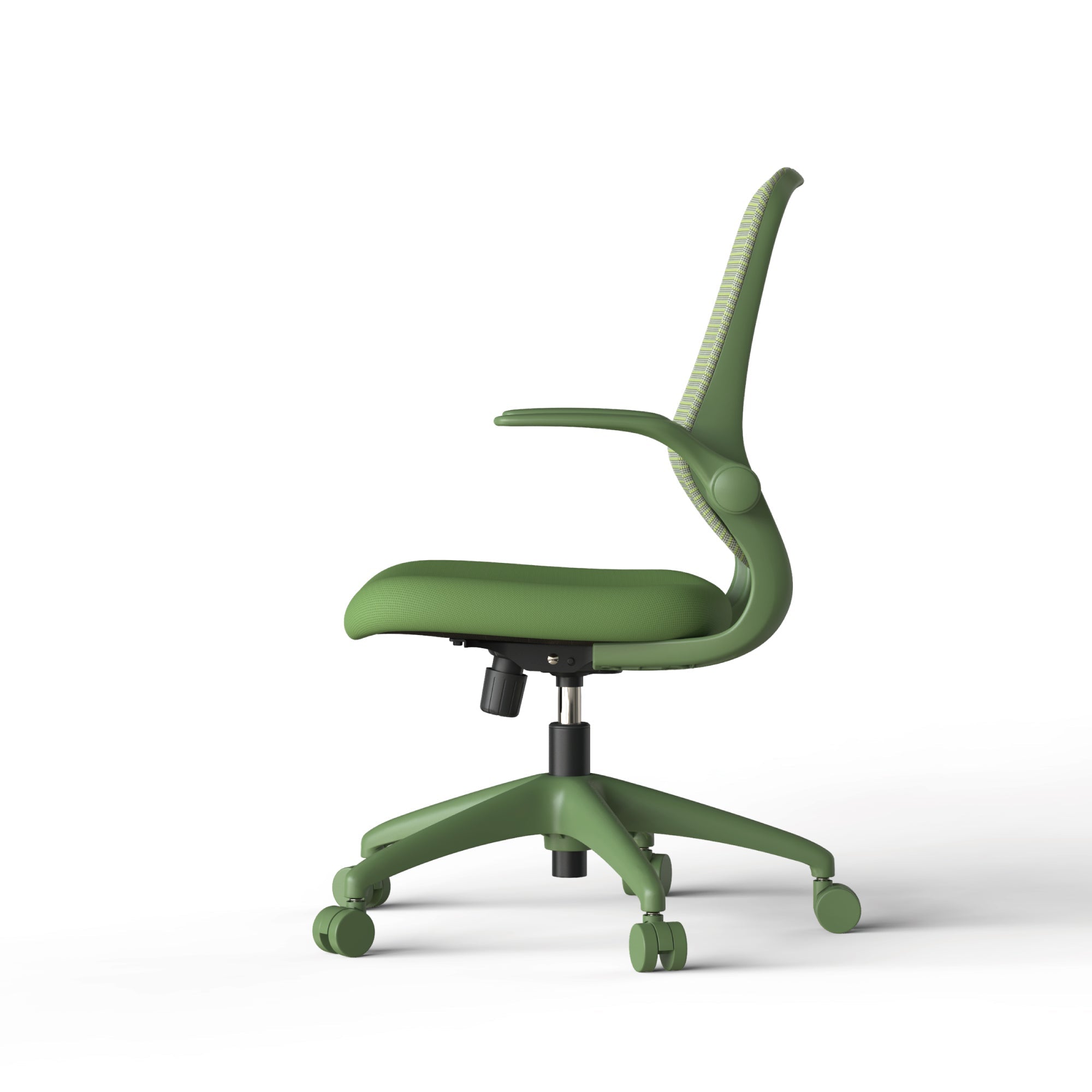 Ergonomic Office Chair Mesh High-Back Green 350 LB Flip-Up Arms Swivel