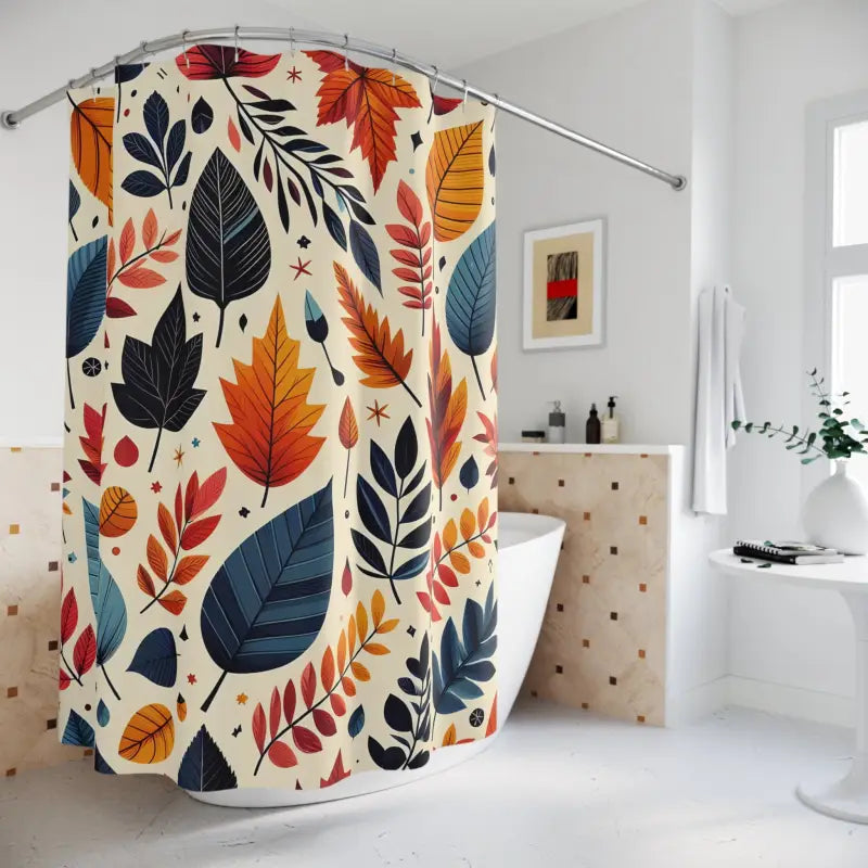 Fall Foliage Shower Curtain - Durable Polyester Bathroom Decor - DipaliZ