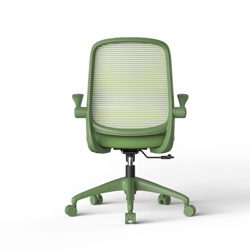 Ergonomic Office Chair Mesh High-Back Green 350 LB Flip-Up Arms Swivel