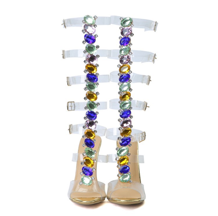 Women's Colorful Gemstone Sandals Noble See size chart under “more details”