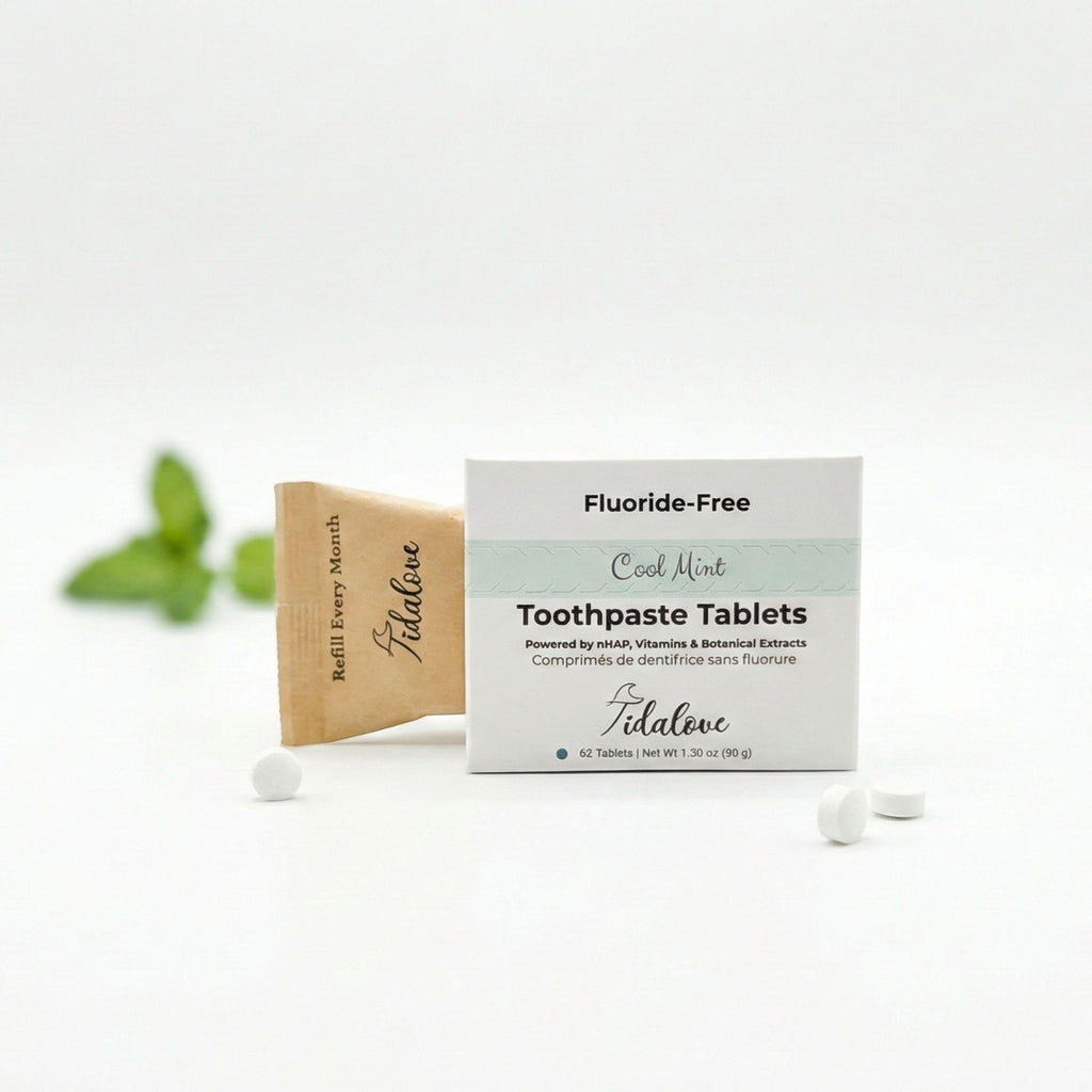 Fluoride-Free Cool Mint Toothpaste Tablets — 1 Month