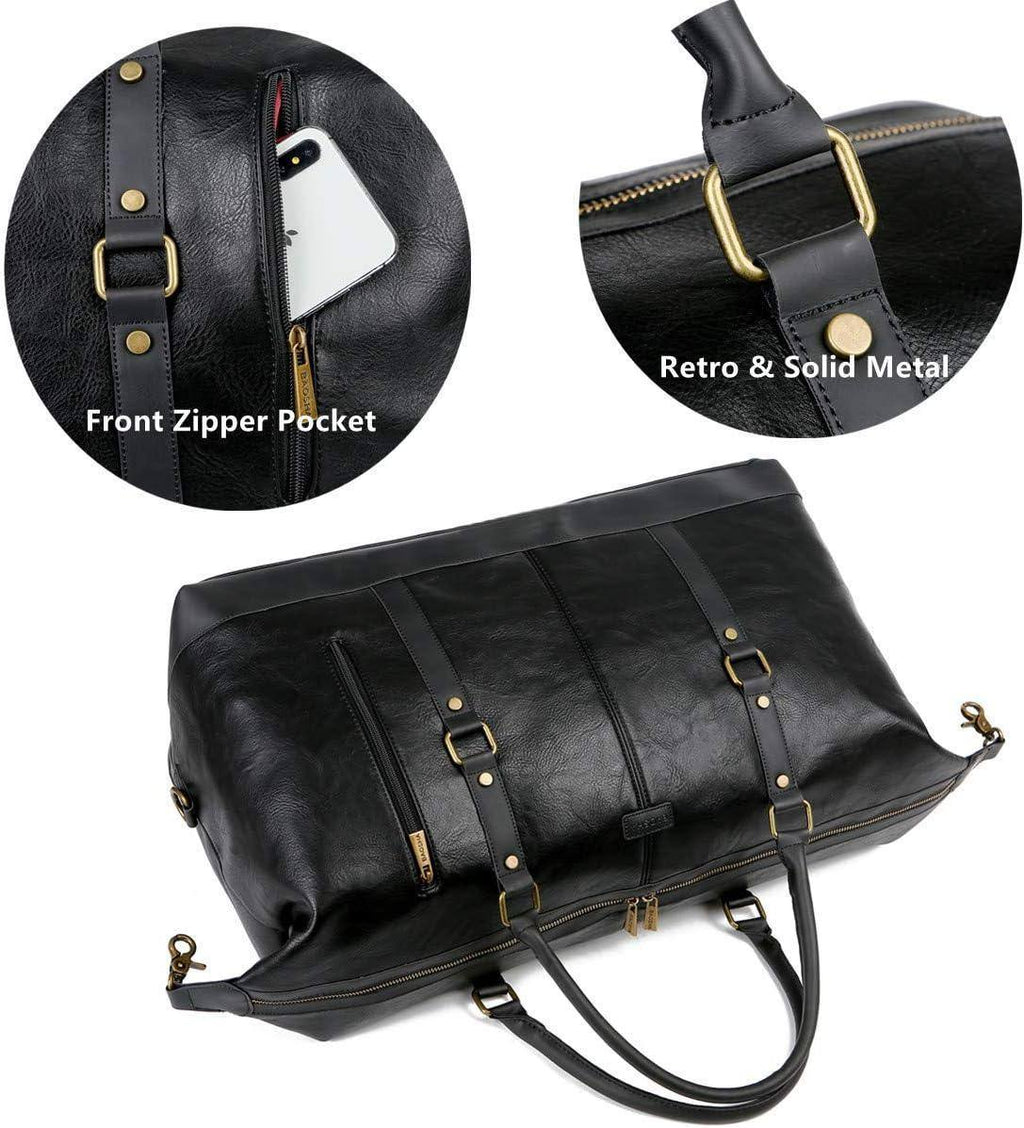 Men’s Leather Duffel Bag – Carry-On Travel Weekend Ready