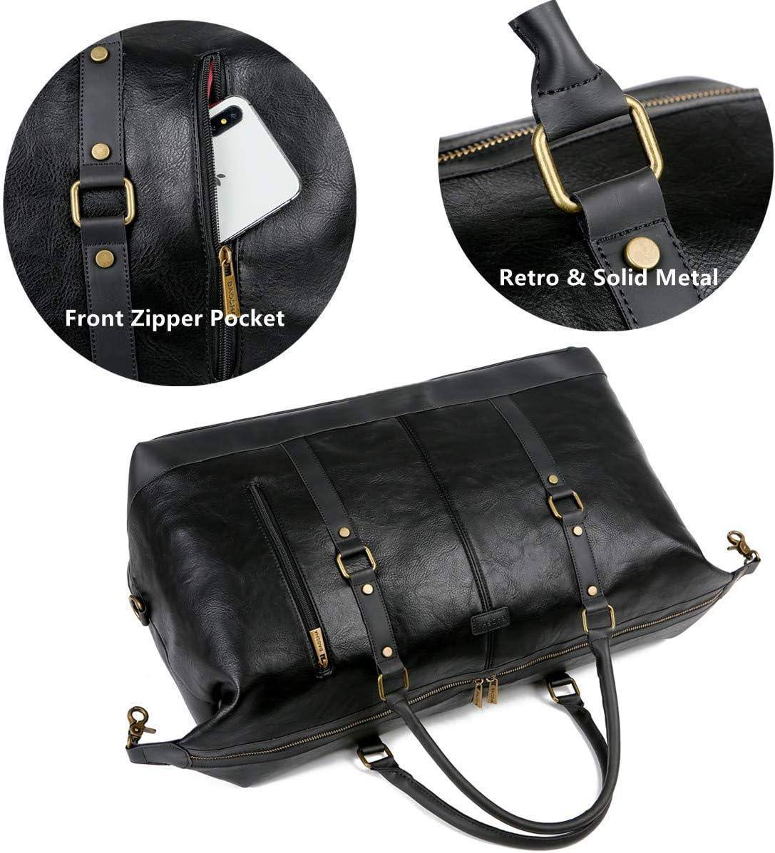 Men’s Leather Duffel Bag – Carry-On Travel Weekend Ready