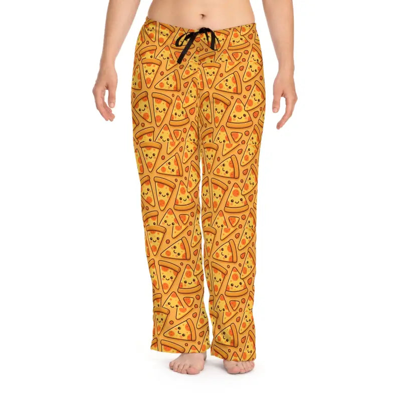 Women's Pajama Pants - Fun Pizza Print Loungewear - DipaliZ