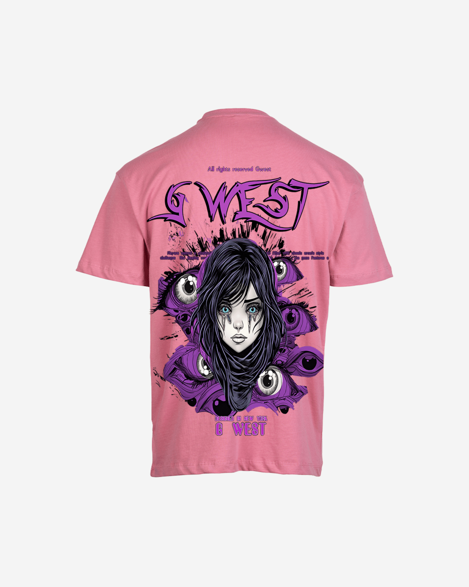 G-West G West Oversized Purple Eye T-Shirt Mens