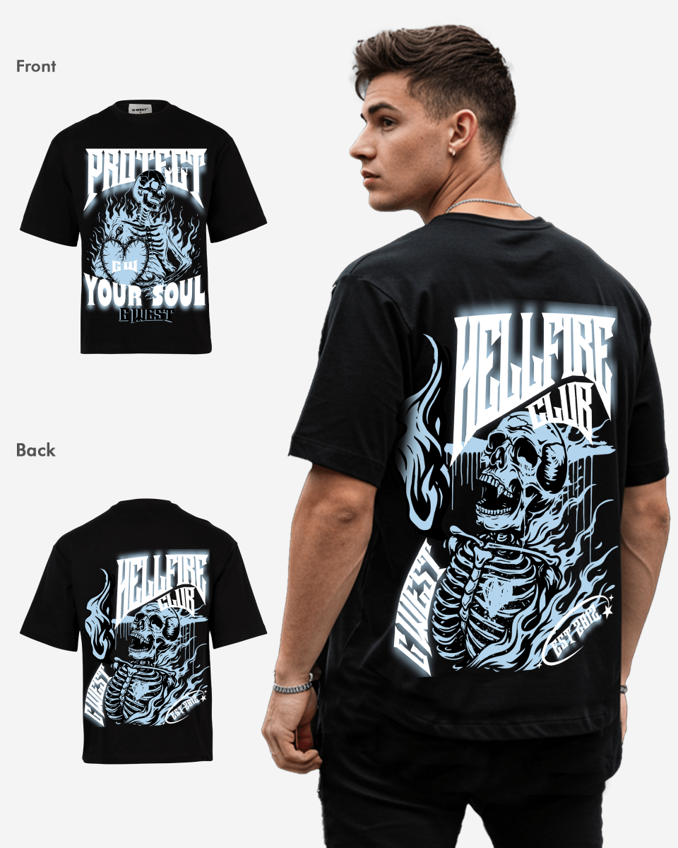 G-West G West protect your soul Oversized T-Shirt Mens