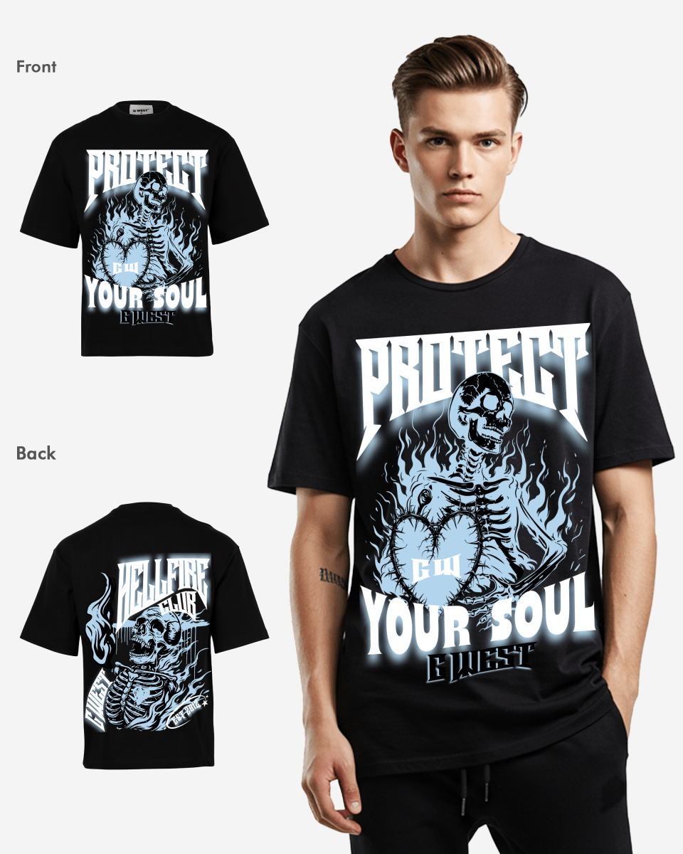 G-West G West protect your soul Oversized T-Shirt Mens