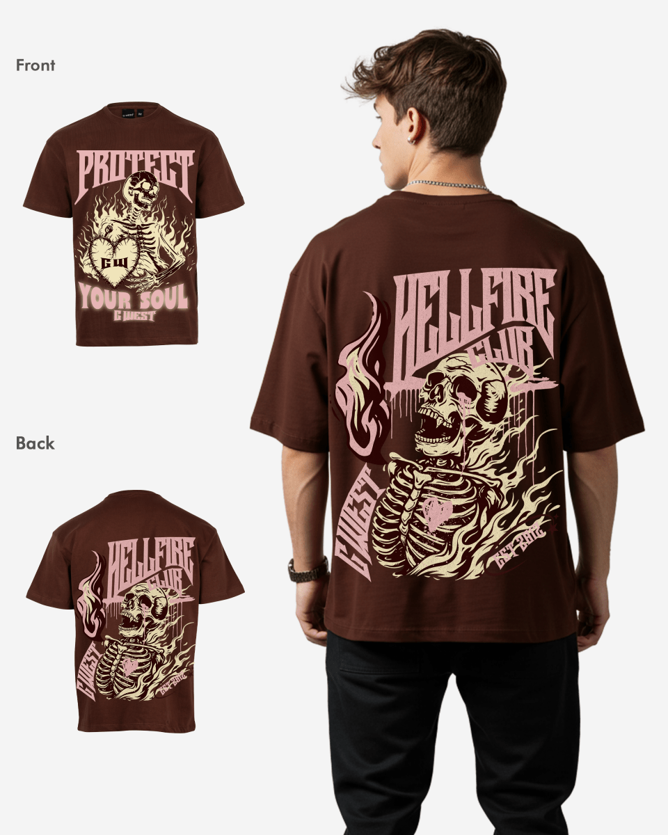 G-West G West protect your soul Oversized T-Shirt Mens