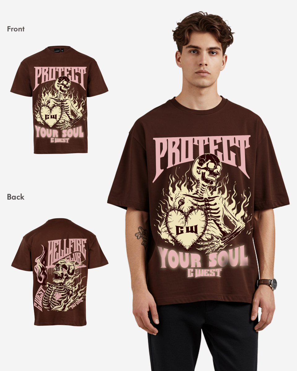 G-West G West protect your soul Oversized T-Shirt Mens