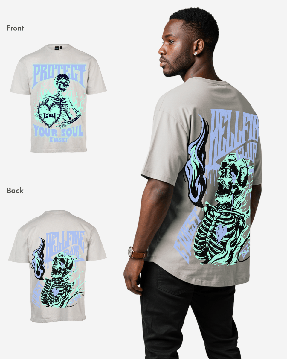 G-West G West protect your soul Oversized T-Shirt Mens