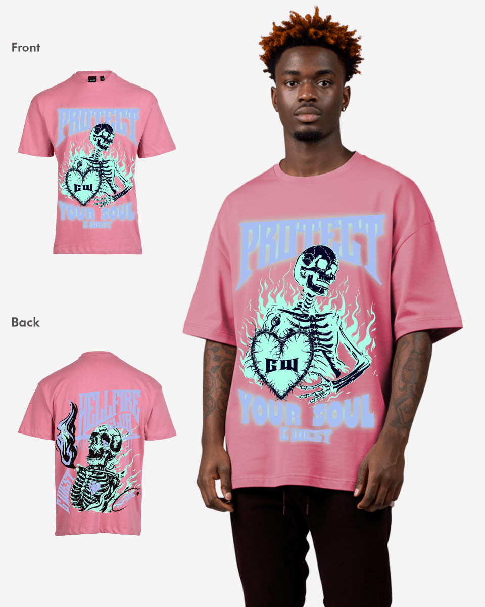 G-West G West protect your soul Oversized T-Shirt Mens