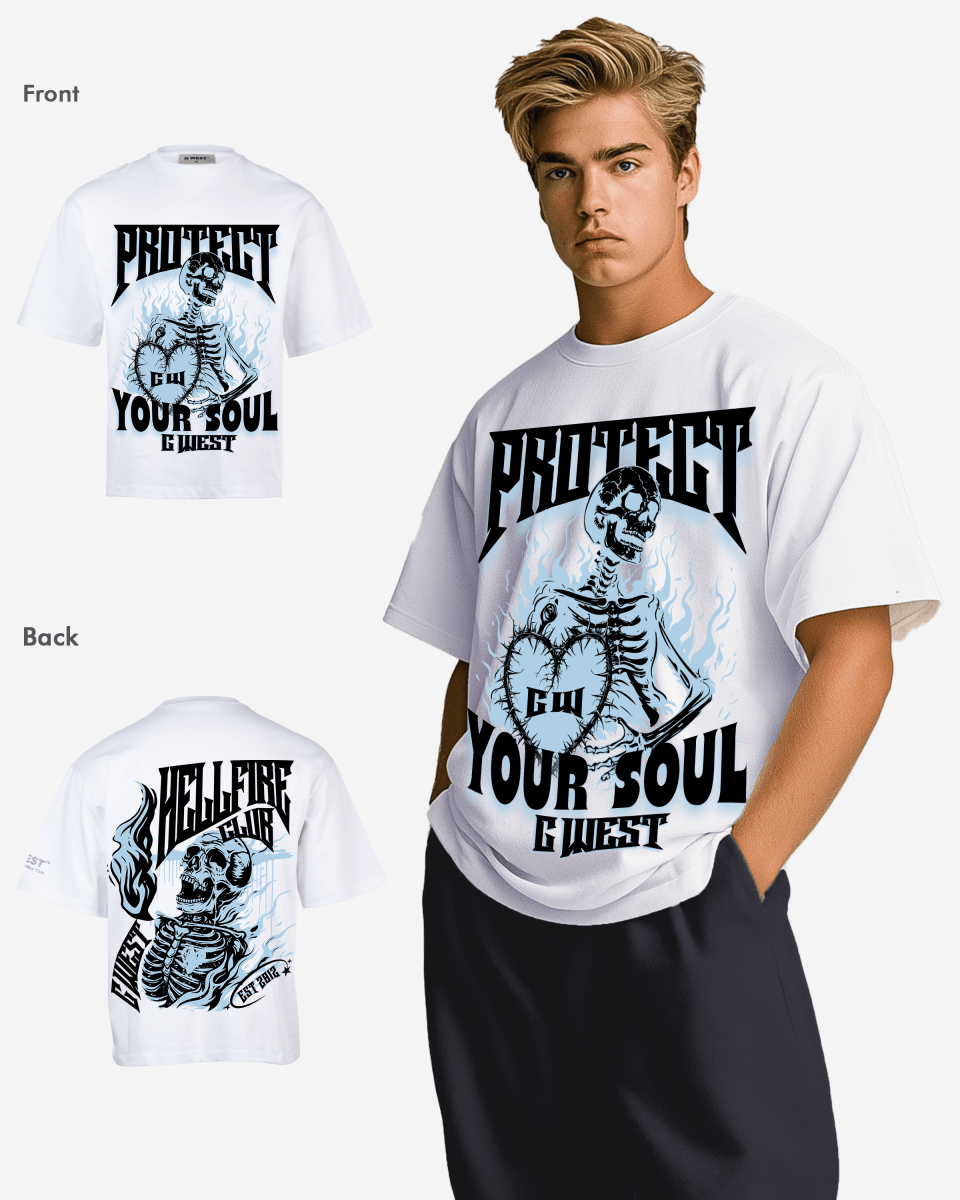 G-West G West protect your soul Oversized T-Shirt Mens