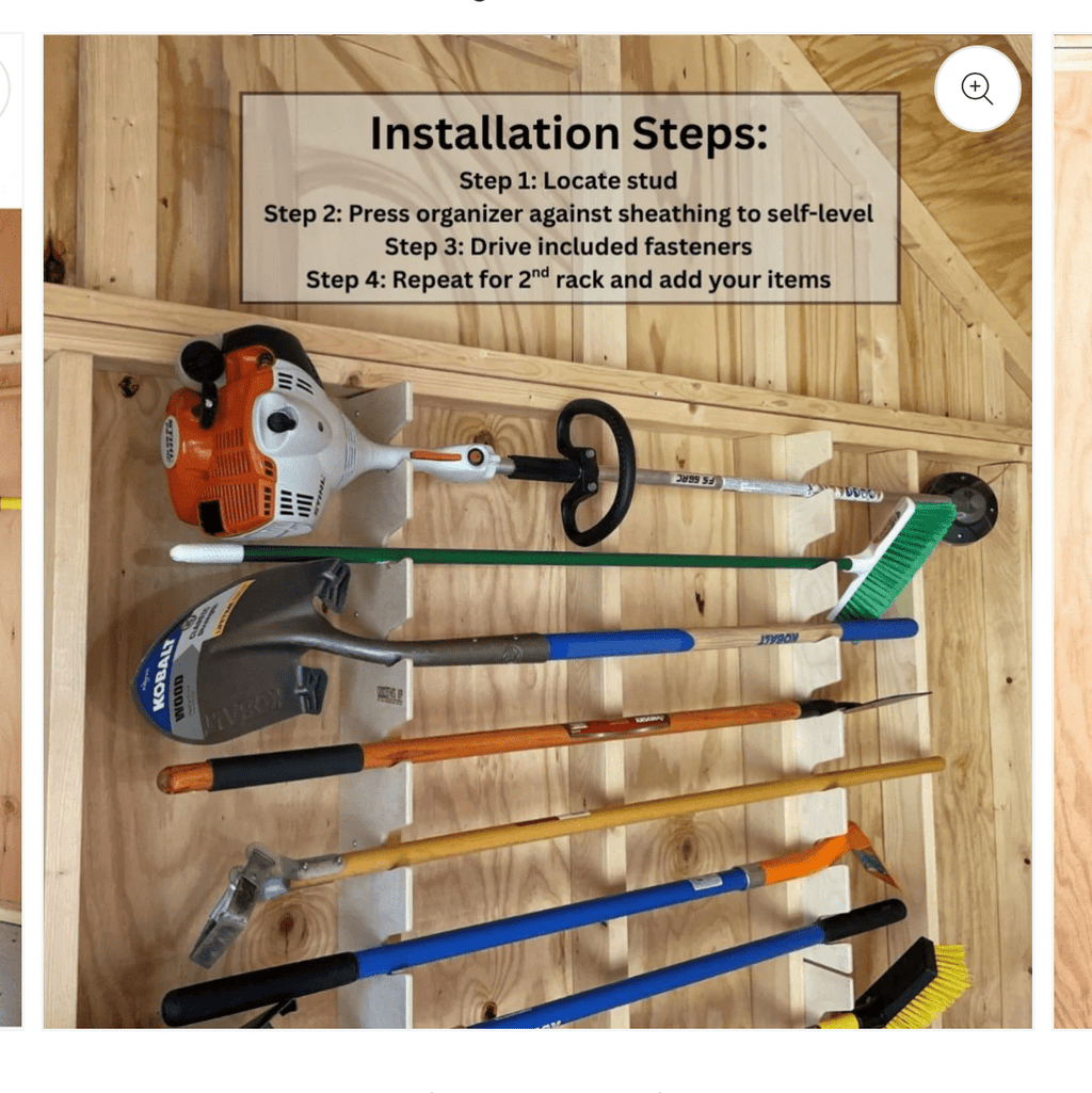 Garden Tool Organizer Rack