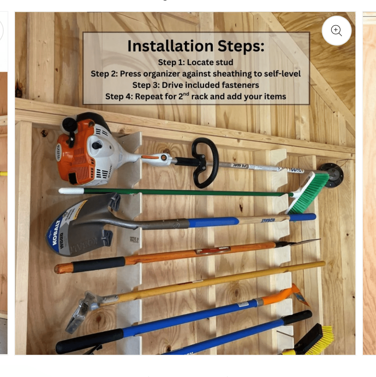 Garden Tool Organizer Rack