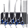 Gimars 6-in-1 Professional Stainless Steel Safety Pet Grooming Scissors