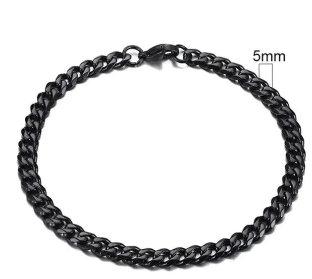 Gold-Tone Stainless Steel Cuban Bracelet 3-11mm