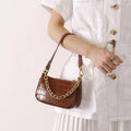 Golden Brown Handbag Chain Purse
