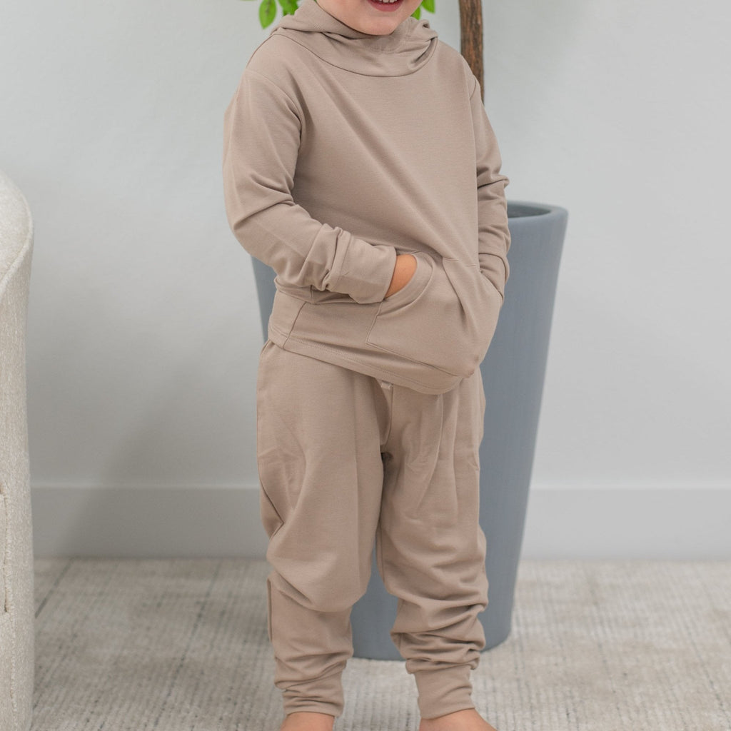 Hooded Jogger Set Just Taupe(Up to ages 10)