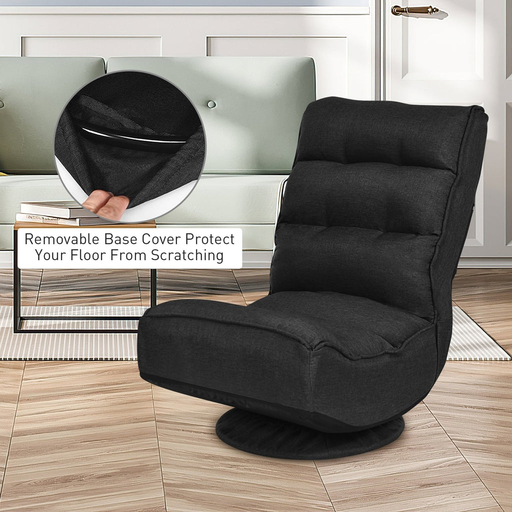 5-Position Folding Floor Gaming Chair