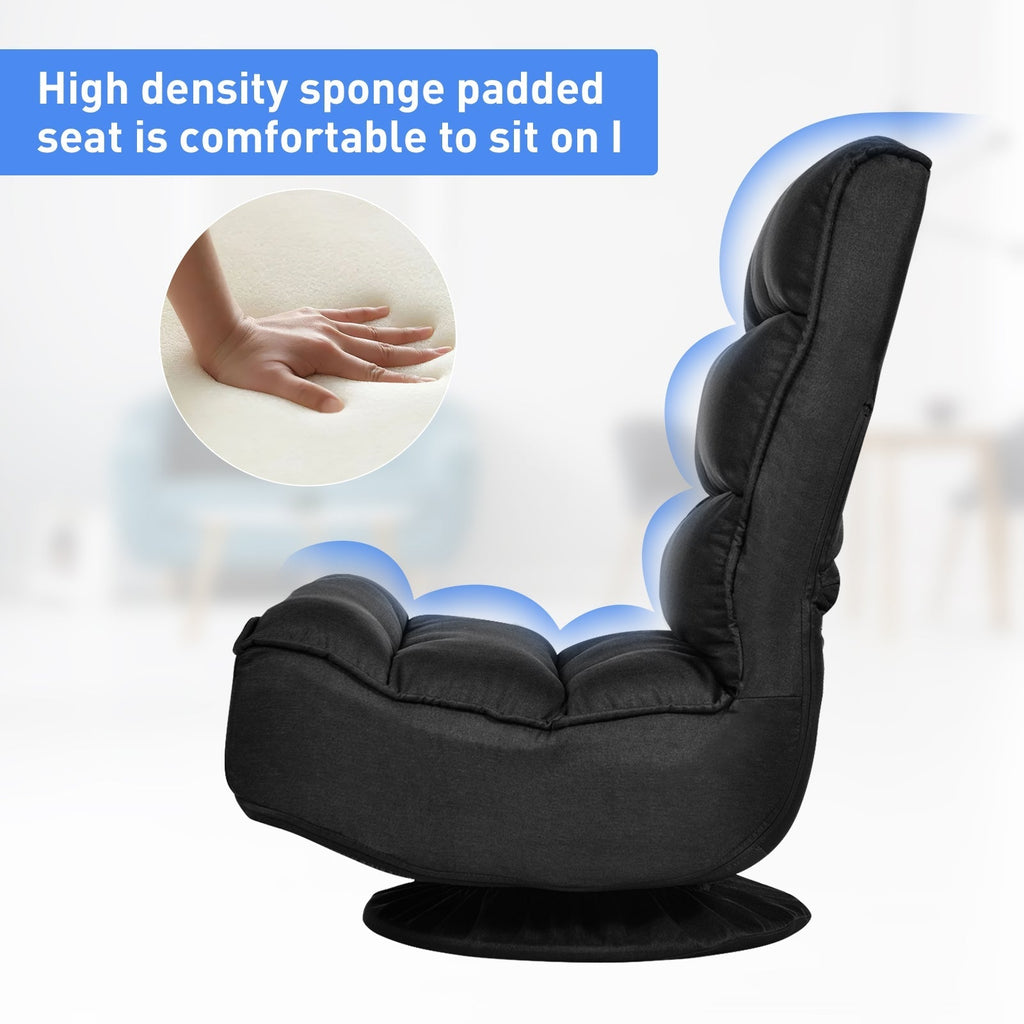 5-Position Folding Floor Gaming Chair