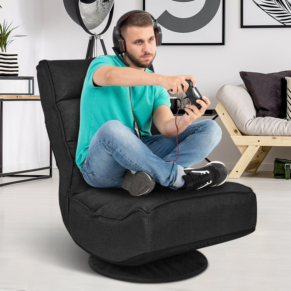 5-Position Folding Floor Gaming Chair