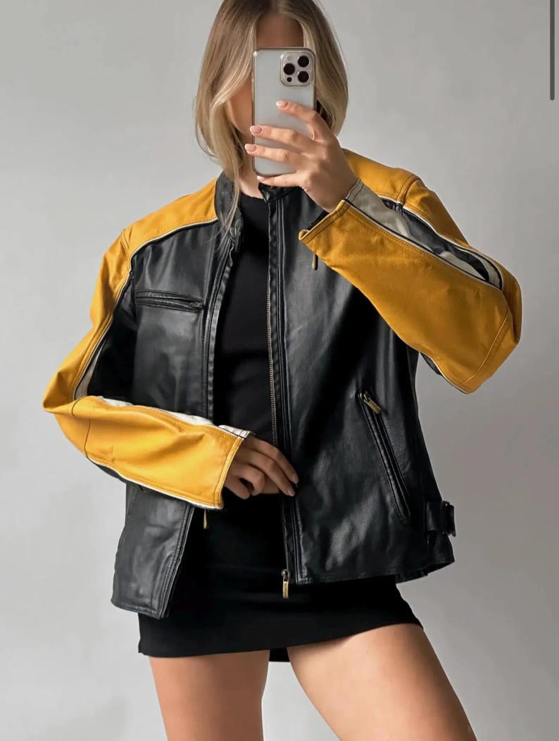 Ladies Black Premium Leather Bomber jacket, Oversize Black Jacket For All Retro, Biker Leather Jacket, Classic Designer leather Jackets.