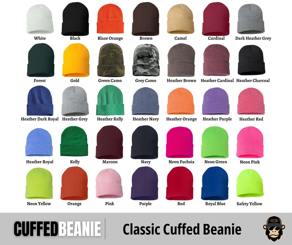 Cuffed Beanie with Leather Patch