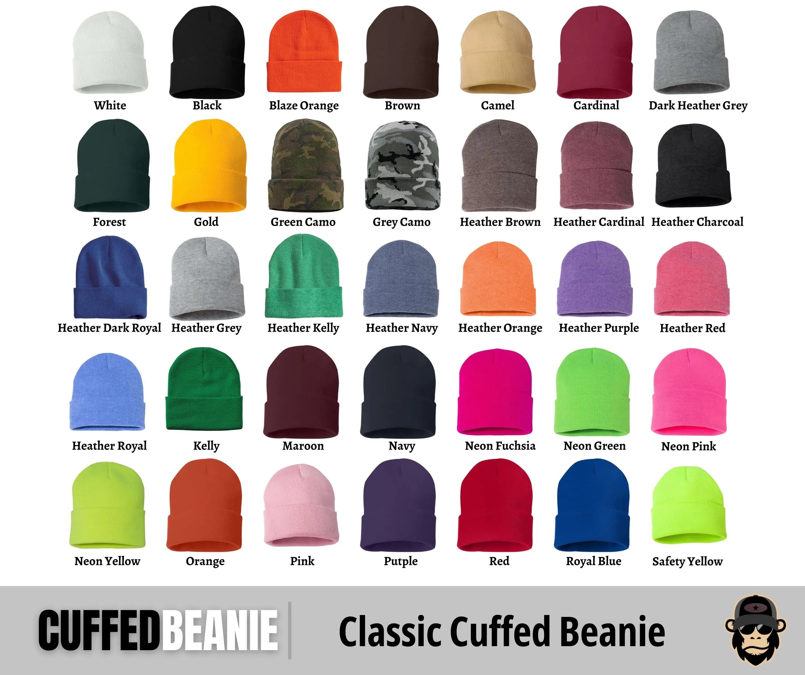 Cuffed Beanie with Leather Patch