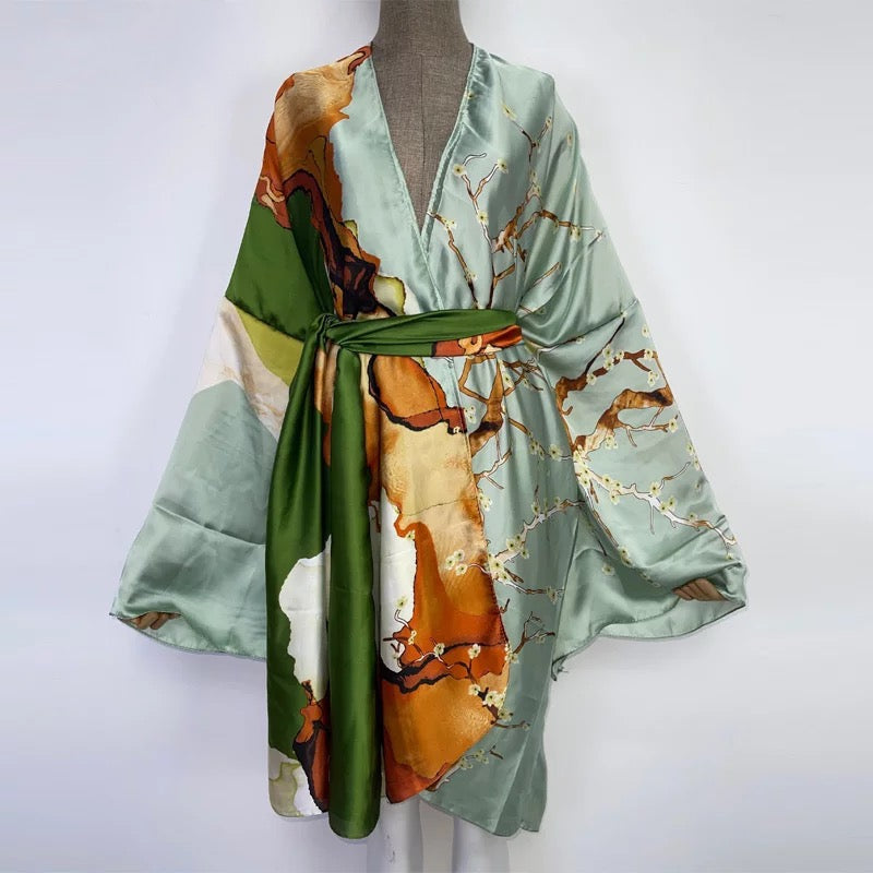 Women's Short Kimono Robe – All Inclusive Beach Cover Up