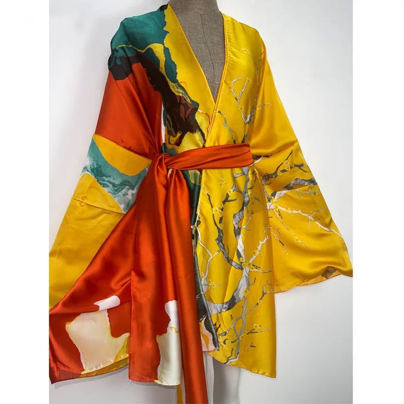 Women's Short Kimono Robe – All Inclusive Beach Cover Up