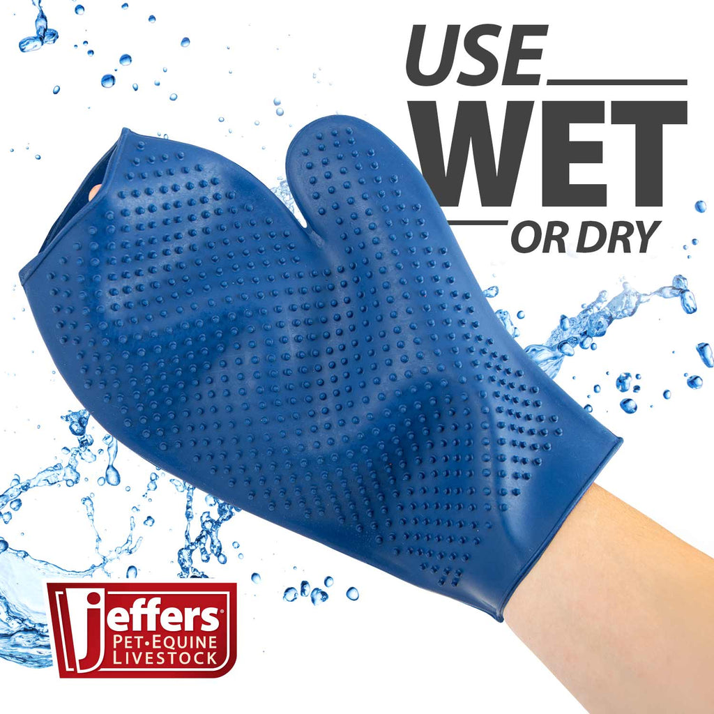 Jeffers GROOMIT - Rubber Grooming Glove for Animals