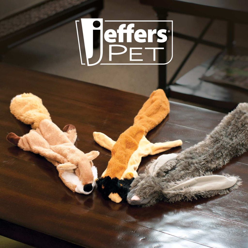 Jeffers Thinnies Unstuffed Plush Dog Toys, 21"L