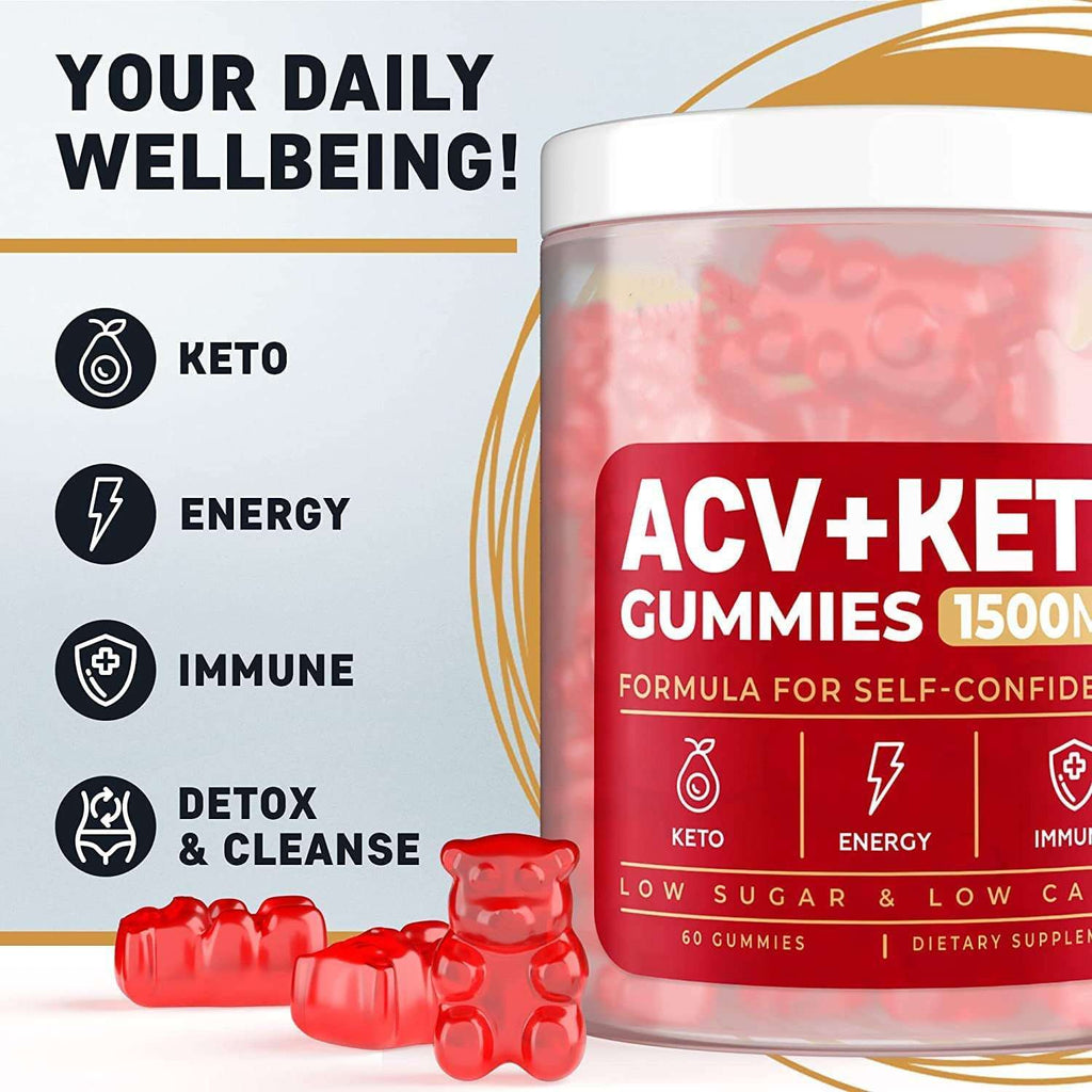 Ketogenic Soft Candy Gummies – Apple & Vitamin Wellness Supplement 60 Tablets