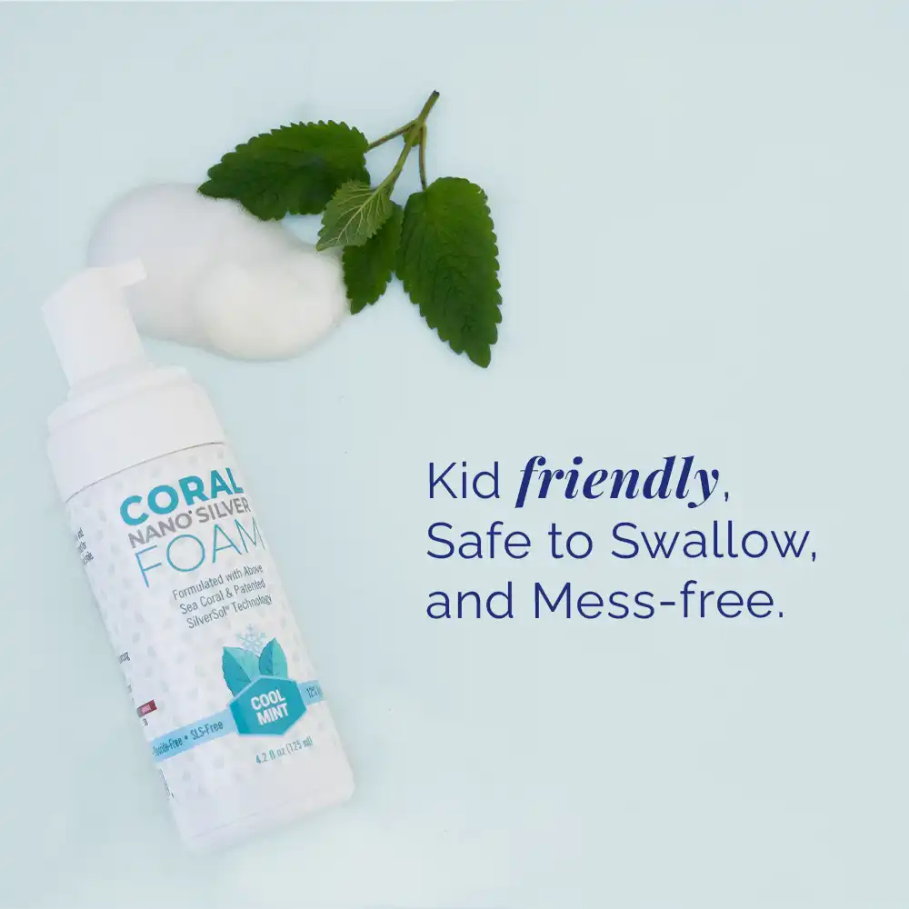 Fluoride Free Foaming Mint Toothpaste with Nano Silver & Xylitol