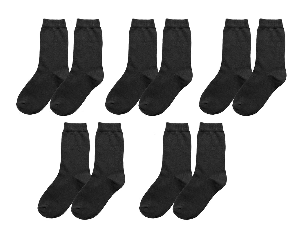 tittimitti® Kids 98% Organic Cotton Crew Socks 5-Pack – Breathable Everyday & School Socks for Boys & Girls (Soft, Durable, Stretch Fit)