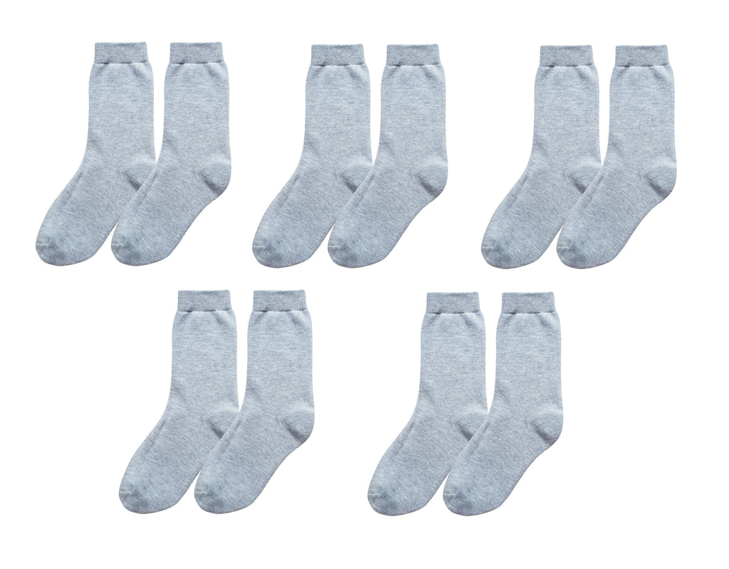 tittimitti® Kids 98% Organic Cotton Crew Socks 5-Pack – Breathable Everyday & School Socks for Boys & Girls (Soft, Durable, Stretch Fit)