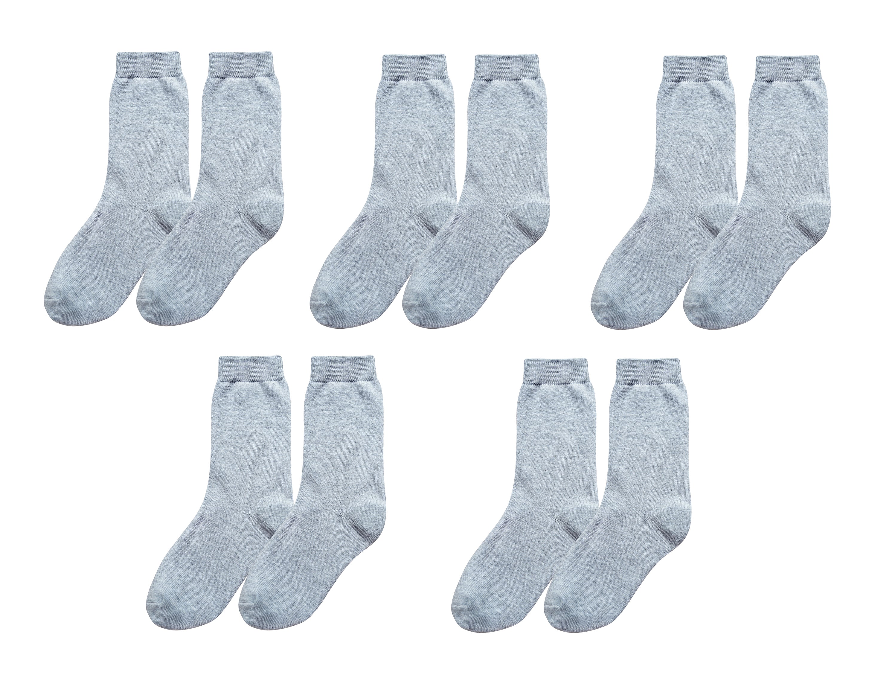 tittimitti® Kids 98% Organic Cotton Crew Socks 5-Pack – Breathable Everyday & School Socks for Boys & Girls (Soft, Durable, Stretch Fit)