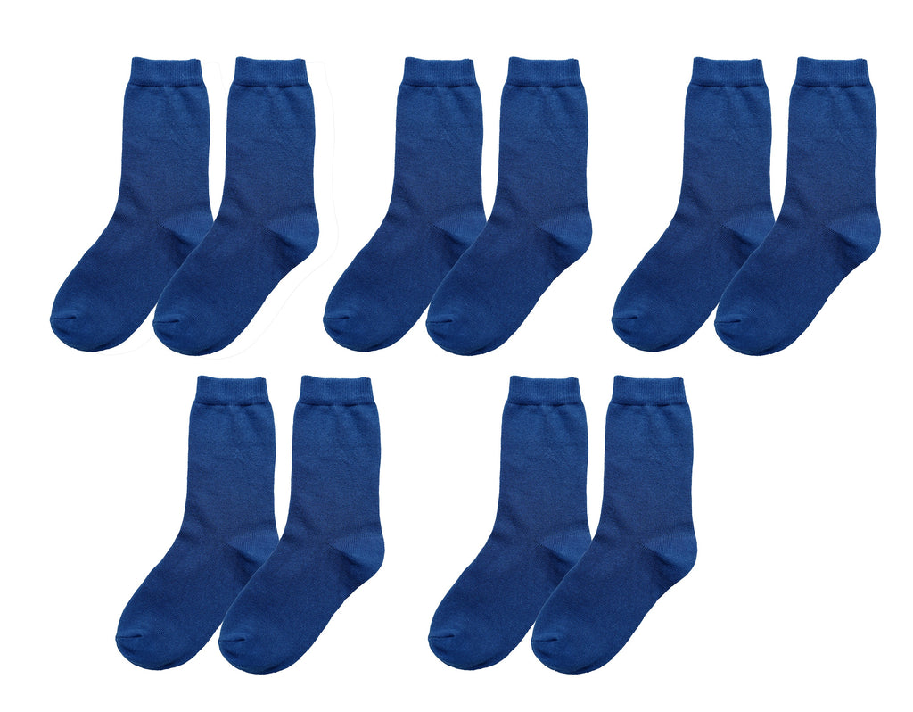 tittimitti® Kids 98% Organic Cotton Crew Socks 5-Pack – Breathable Everyday & School Socks for Boys & Girls (Soft, Durable, Stretch Fit)