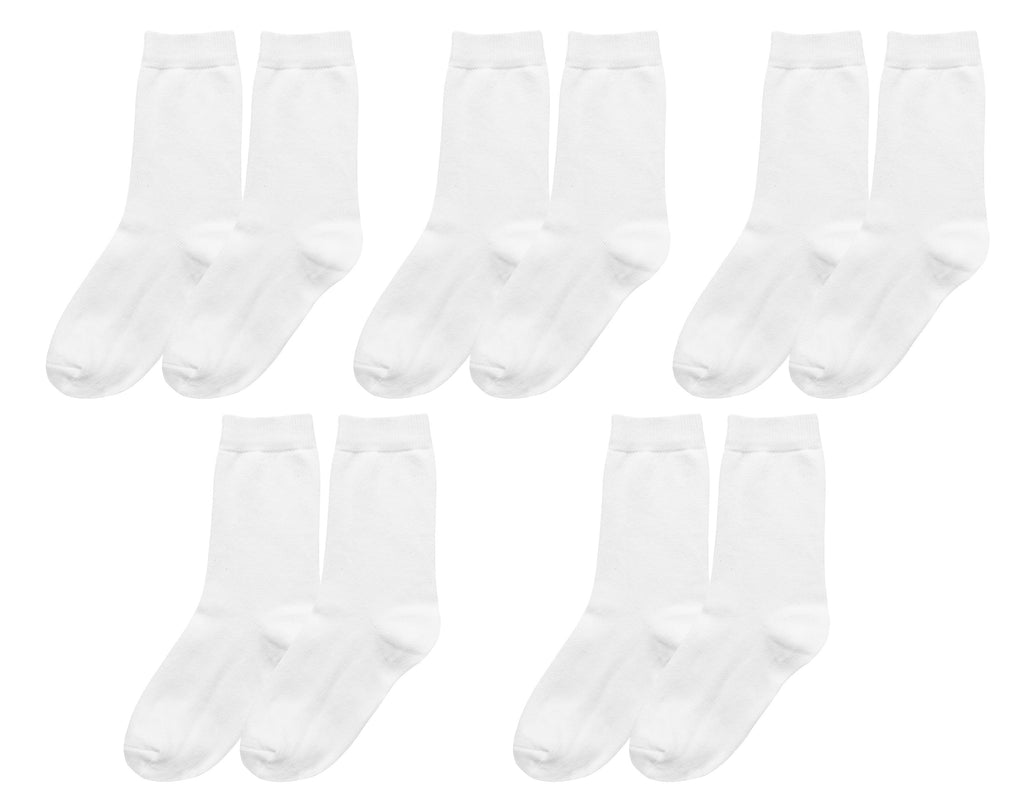 tittimitti® Kids 98% Organic Cotton Crew Socks 5-Pack – Breathable Everyday & School Socks for Boys & Girls (Soft, Durable, Stretch Fit)