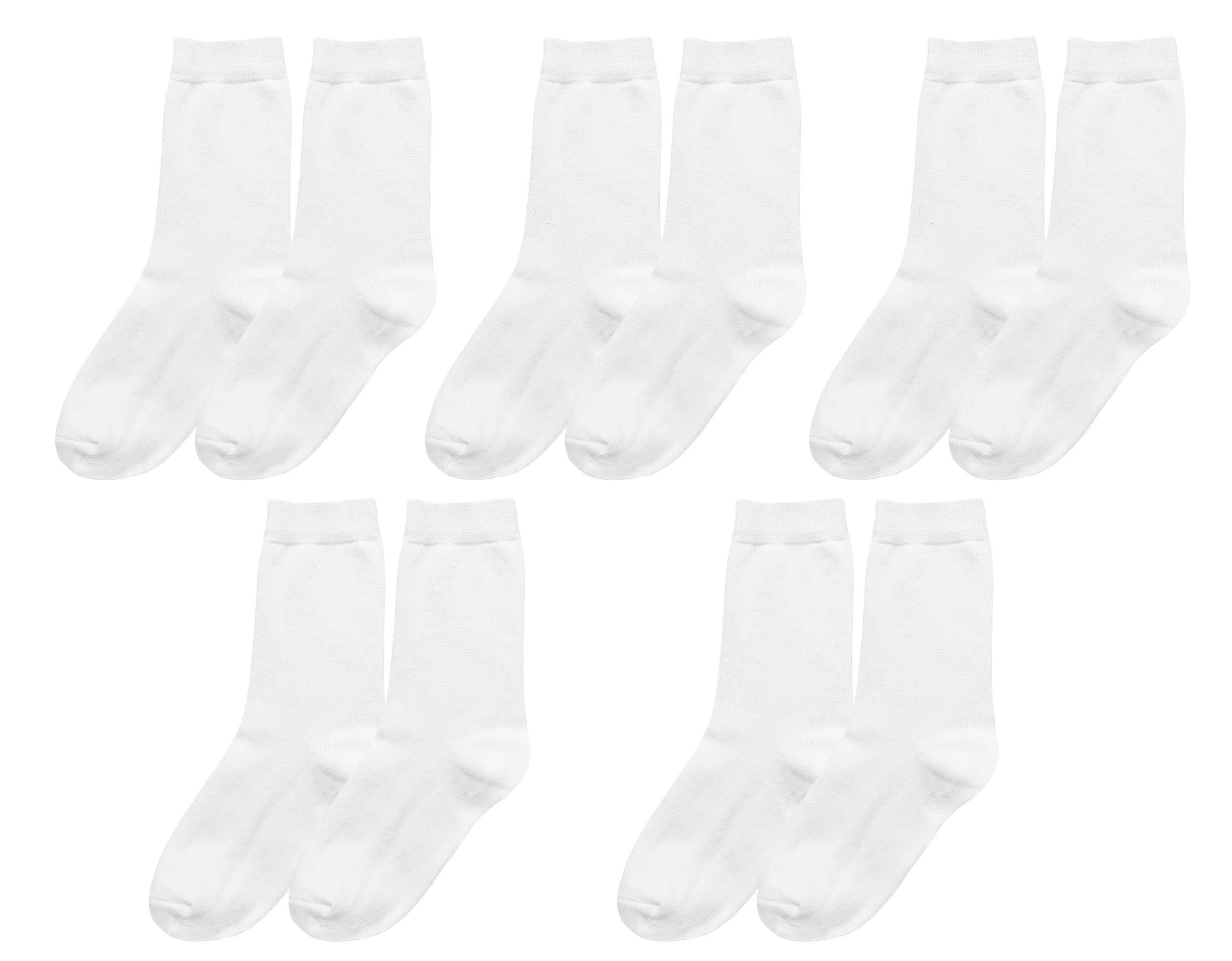 tittimitti® Kids 98% Organic Cotton Crew Socks 5-Pack – Breathable Everyday & School Socks for Boys & Girls (Soft, Durable, Stretch Fit)