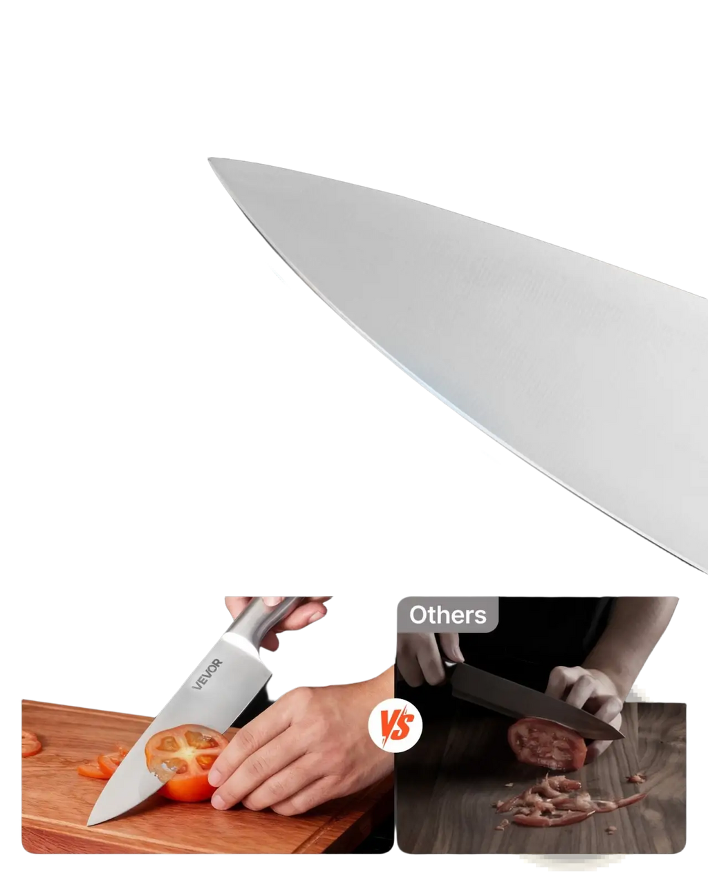Kitchen Knife Set With Block And Sharpener, 15 Piece German High Carbon Stainless Steel  Sharp Knife Set, Kitchen Cutlery With Ergonomic Handle, Sharpening Rod And Wooden Block, For Home Cooks