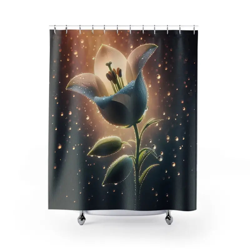 Large Flower Shower Curtains - Durable Polyester Bathroom Decor - DipaliZ