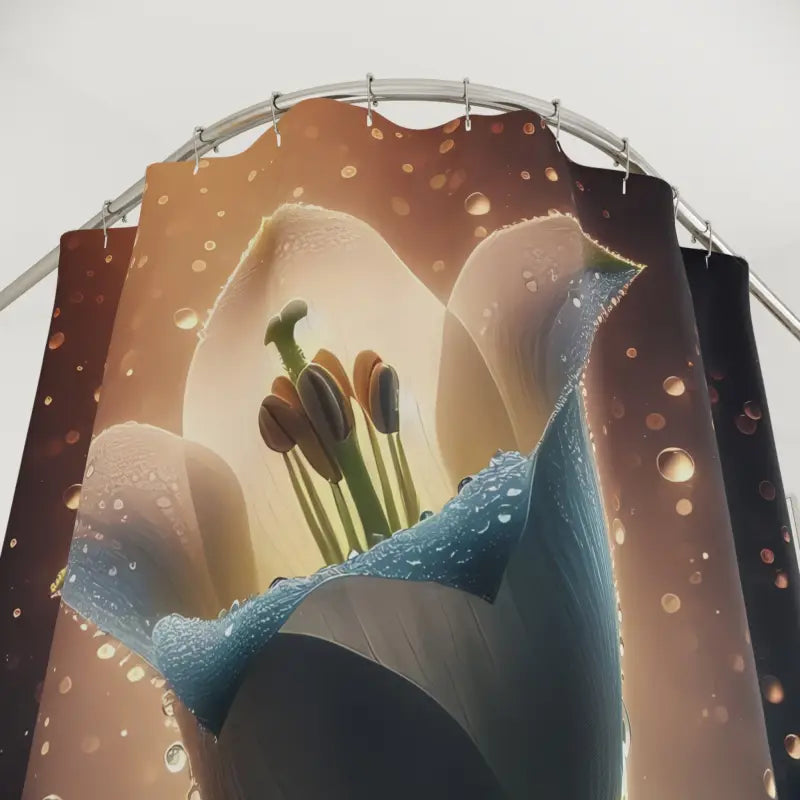 Large Flower Shower Curtains - Durable Polyester Bathroom Decor - DipaliZ