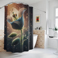 Large Flower Shower Curtains - Durable Polyester Bathroom Decor - DipaliZ