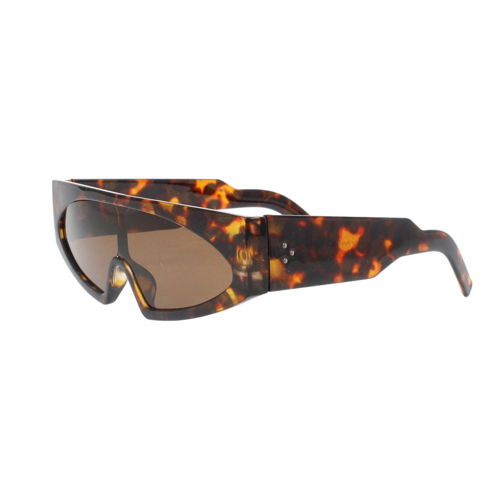 Sunglasses Thin Visor Tortoiseshell Modern Stylish Eyewear