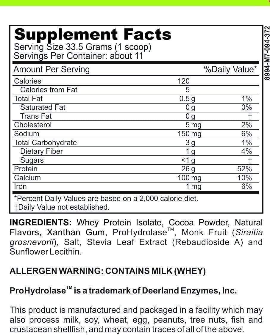 GLP-1 Companion Whey Protein (Chocolate) Low FODMAP, Gut-Gentle Nutrition Support