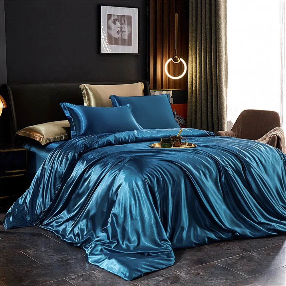 DecorBites™ Luxurious Solid Silk Bedding Set - Various Sizes