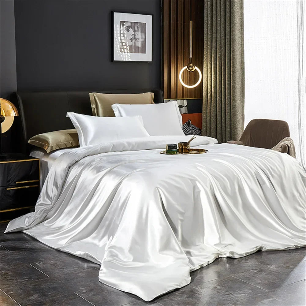 DecorBites™ Luxurious Solid Silk Bedding Set - Various Sizes